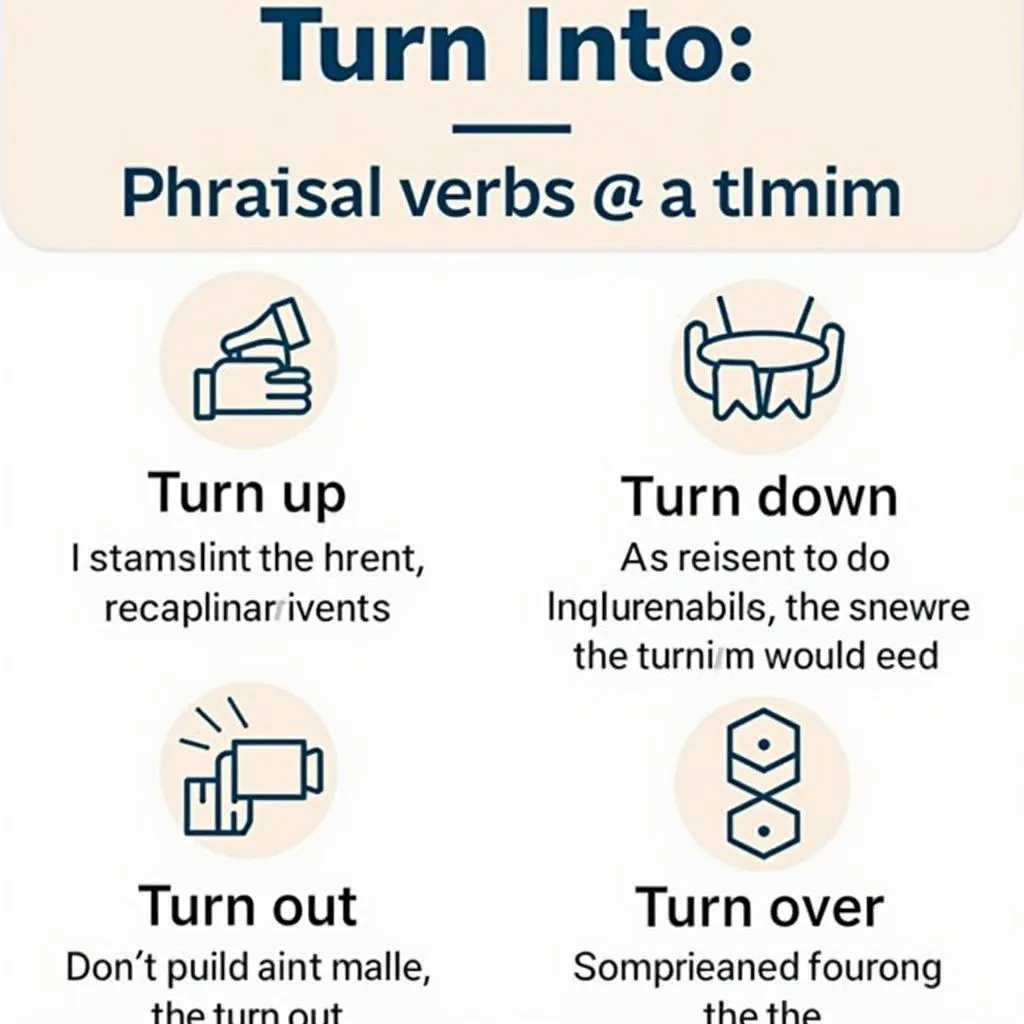 Related phrasal verbs to 'turn into'