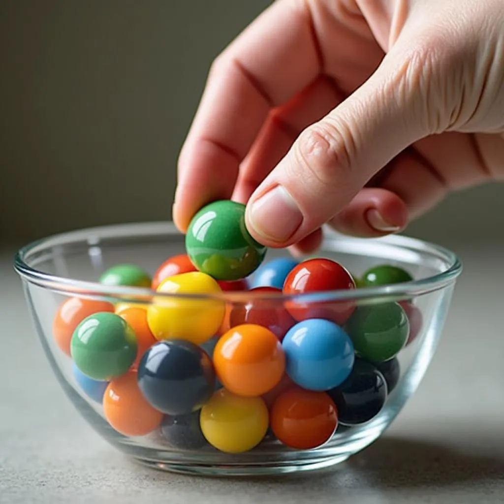 Picking out marbles as a memory technique