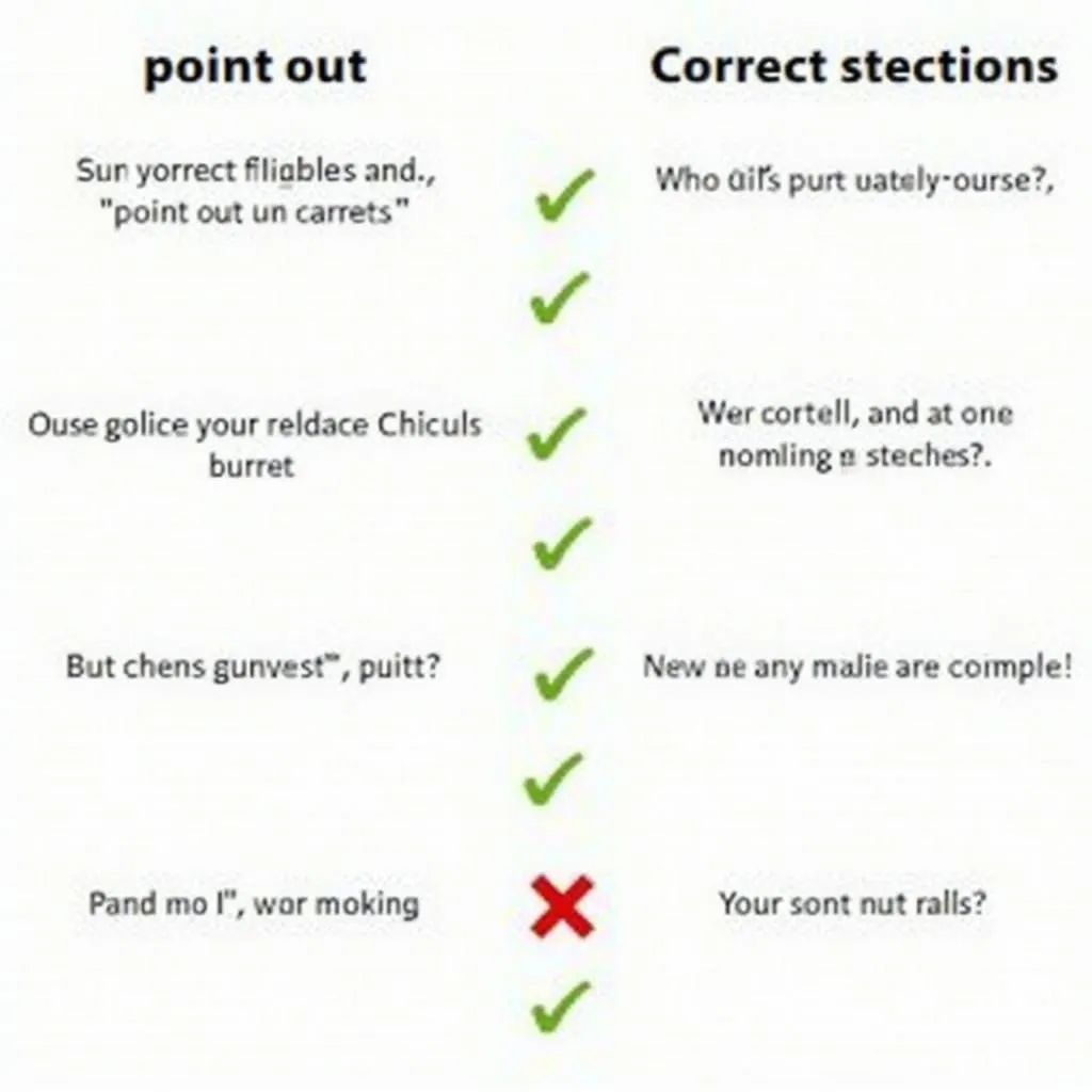 Correct and incorrect usage of 'point out' in IELTS