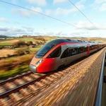 High-speed train journey from London to Edinburgh