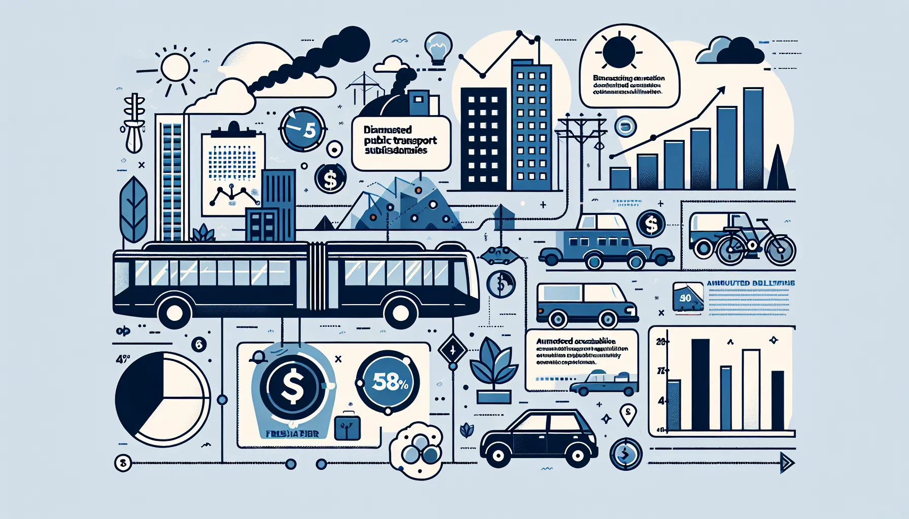 Public transport subsidies concept