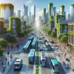 Public transport reducing urban pollution