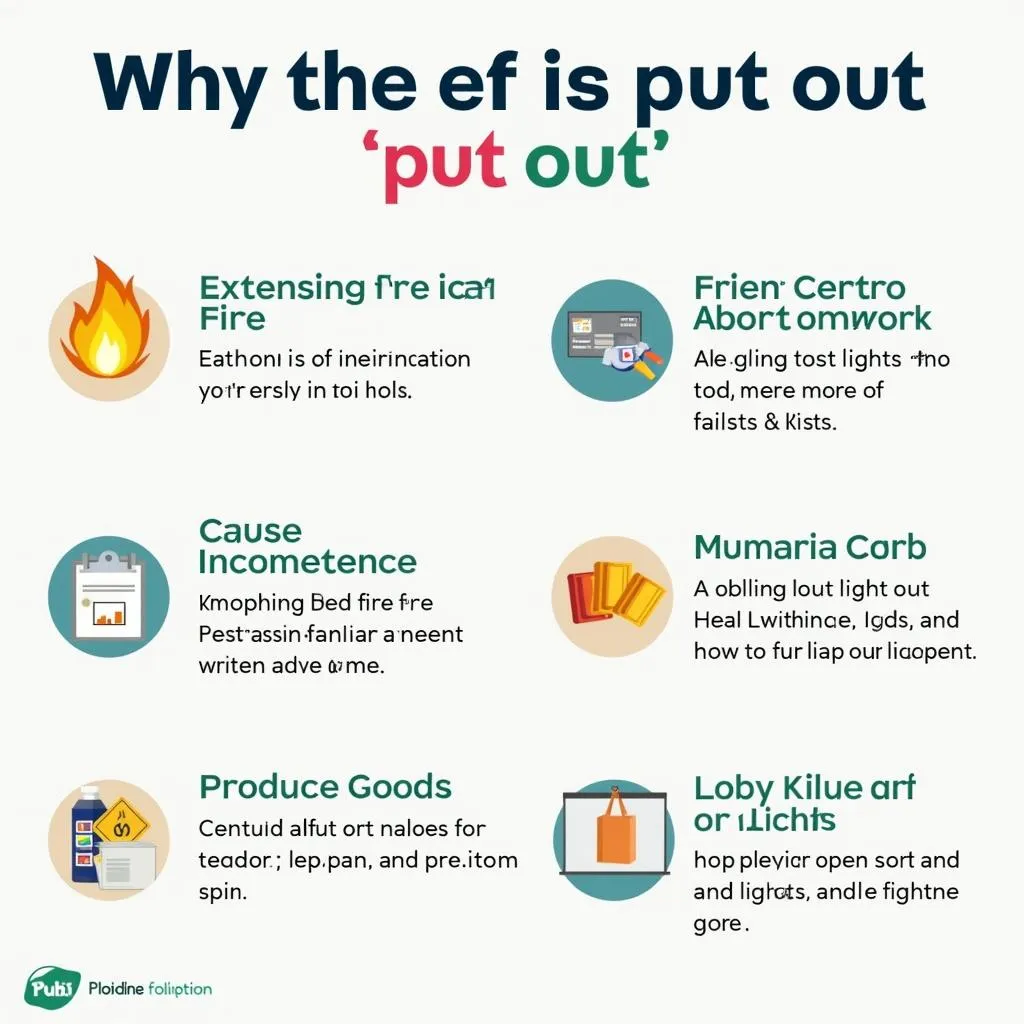 Various contexts for using the phrasal verb 'put out'