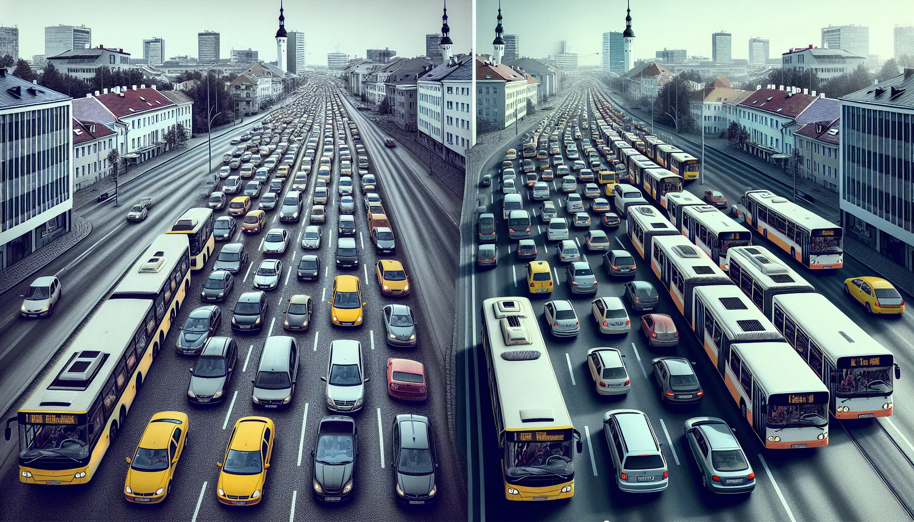 Reduced car traffic in Tallinn