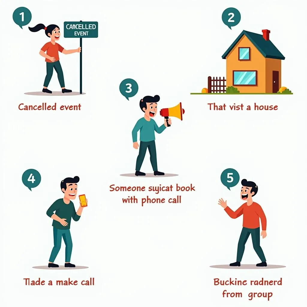 Illustration of related phrasal verbs with 'call'