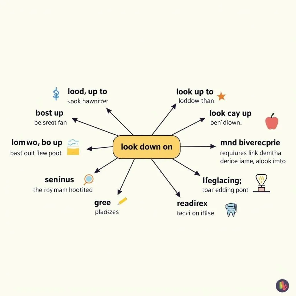 Visual representation of related phrasal verbs