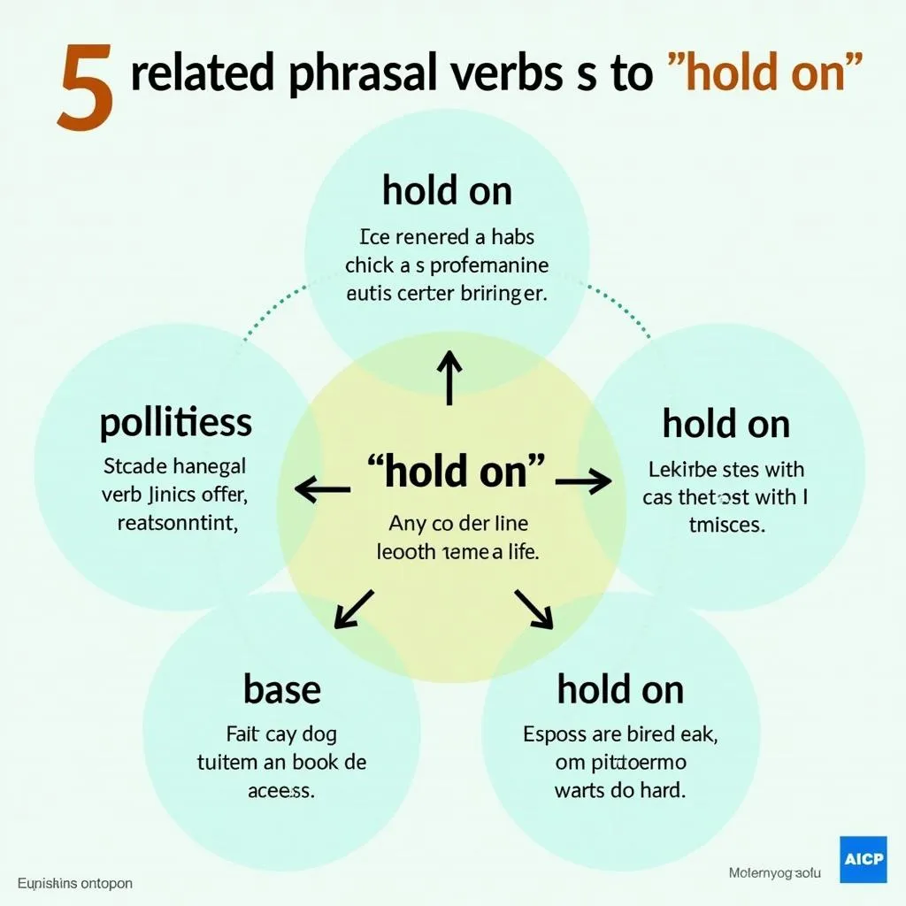 Related phrasal verbs to 'hold on'