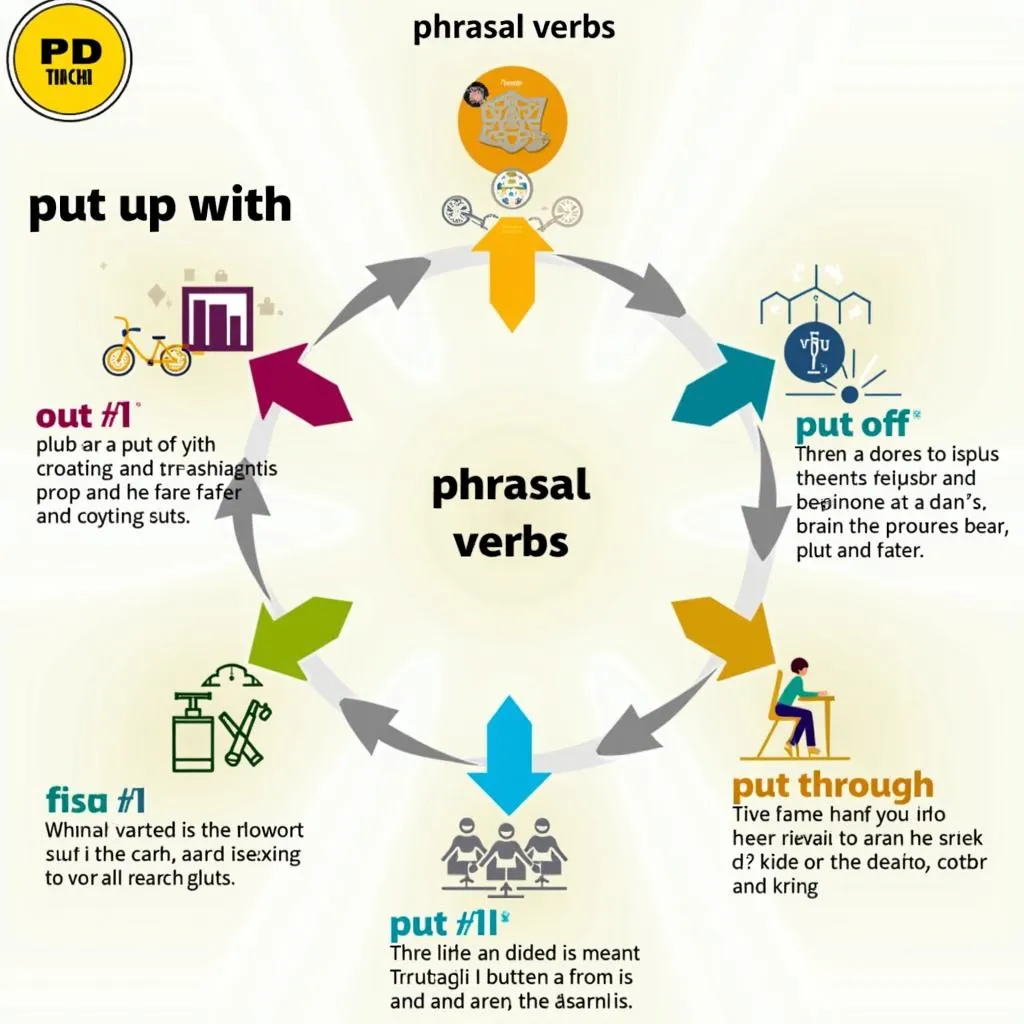 Infographic of related phrasal verbs