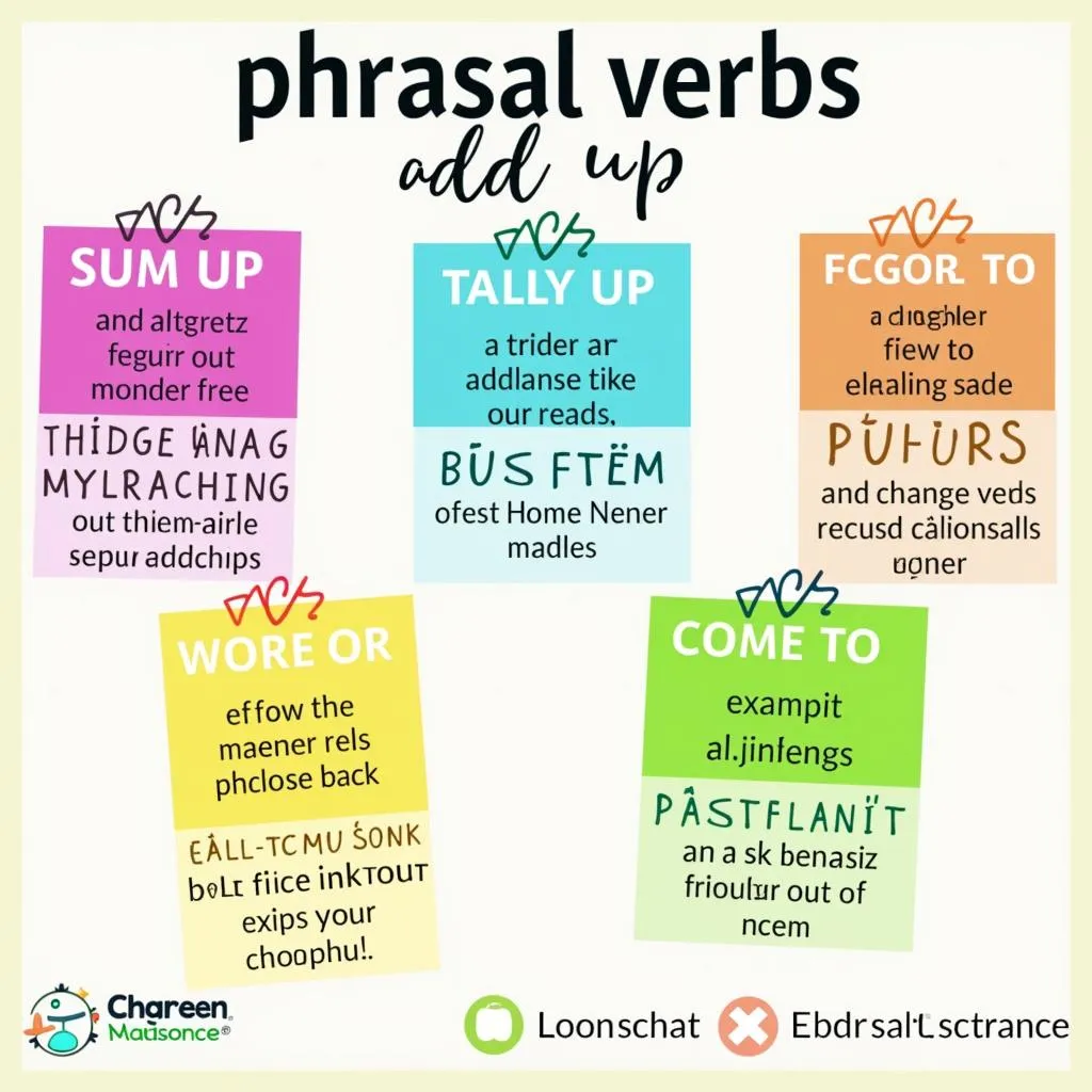 Infographic of related phrasal verbs