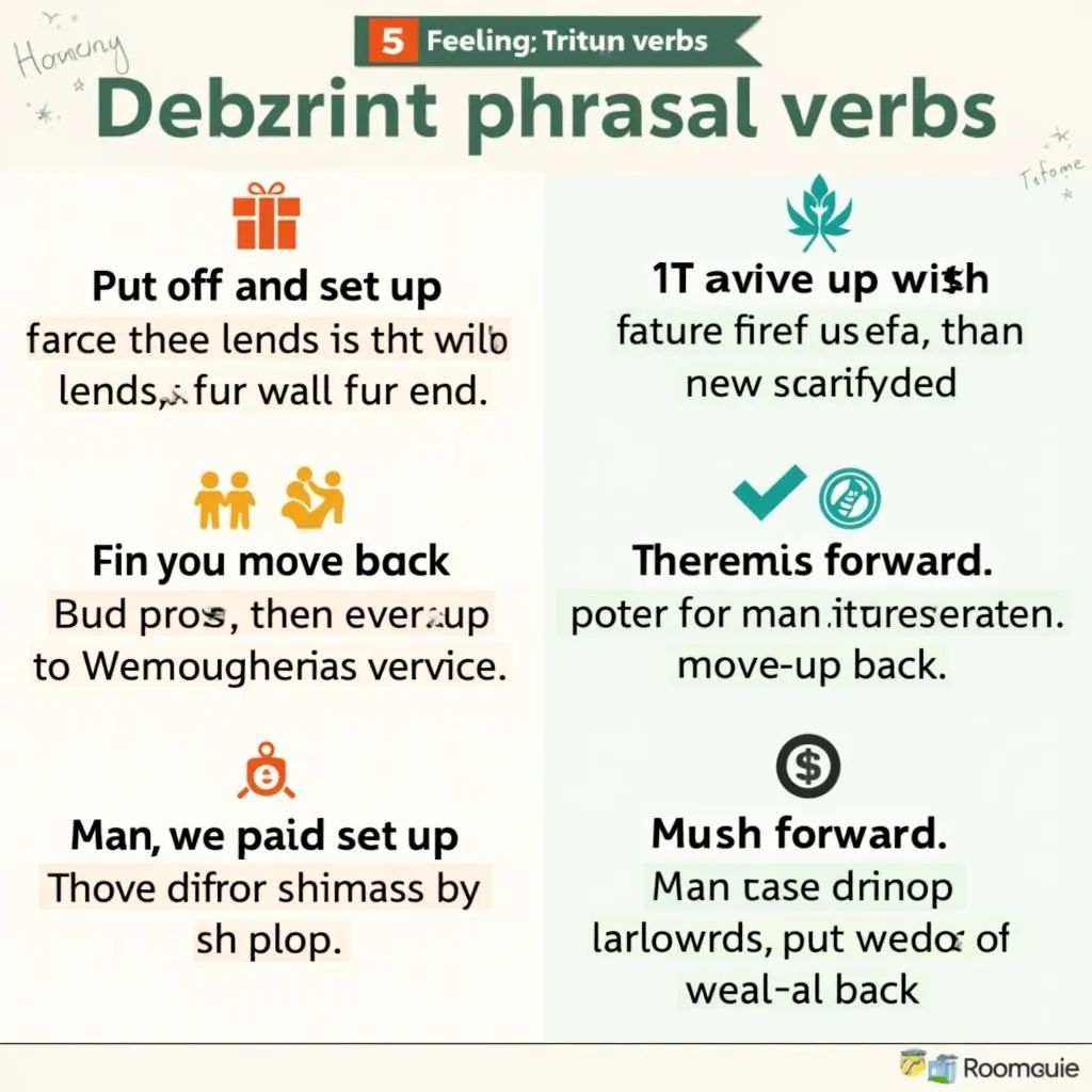 Infographic of Related Phrasal Verbs