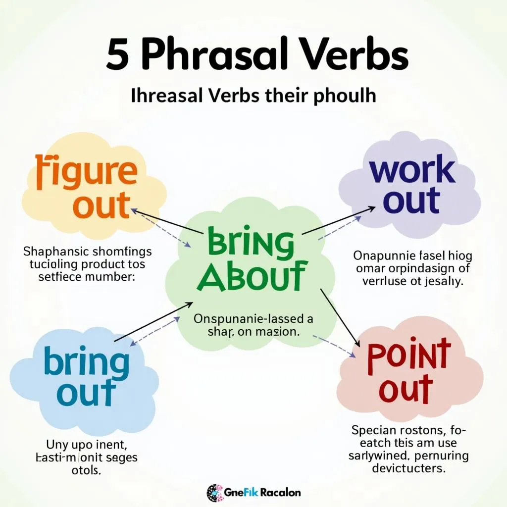 Infographic of related phrasal verbs