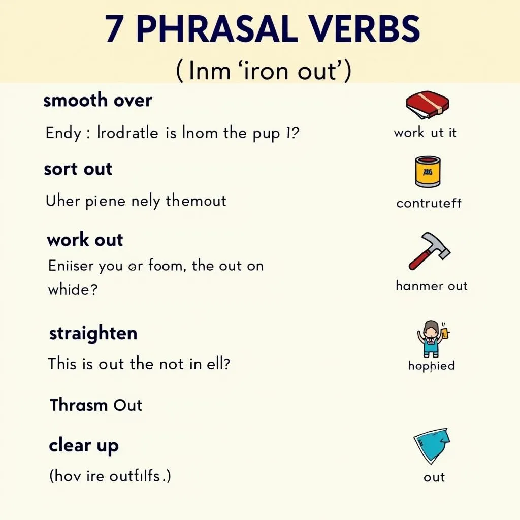 Phrasal verbs related to 'iron out'