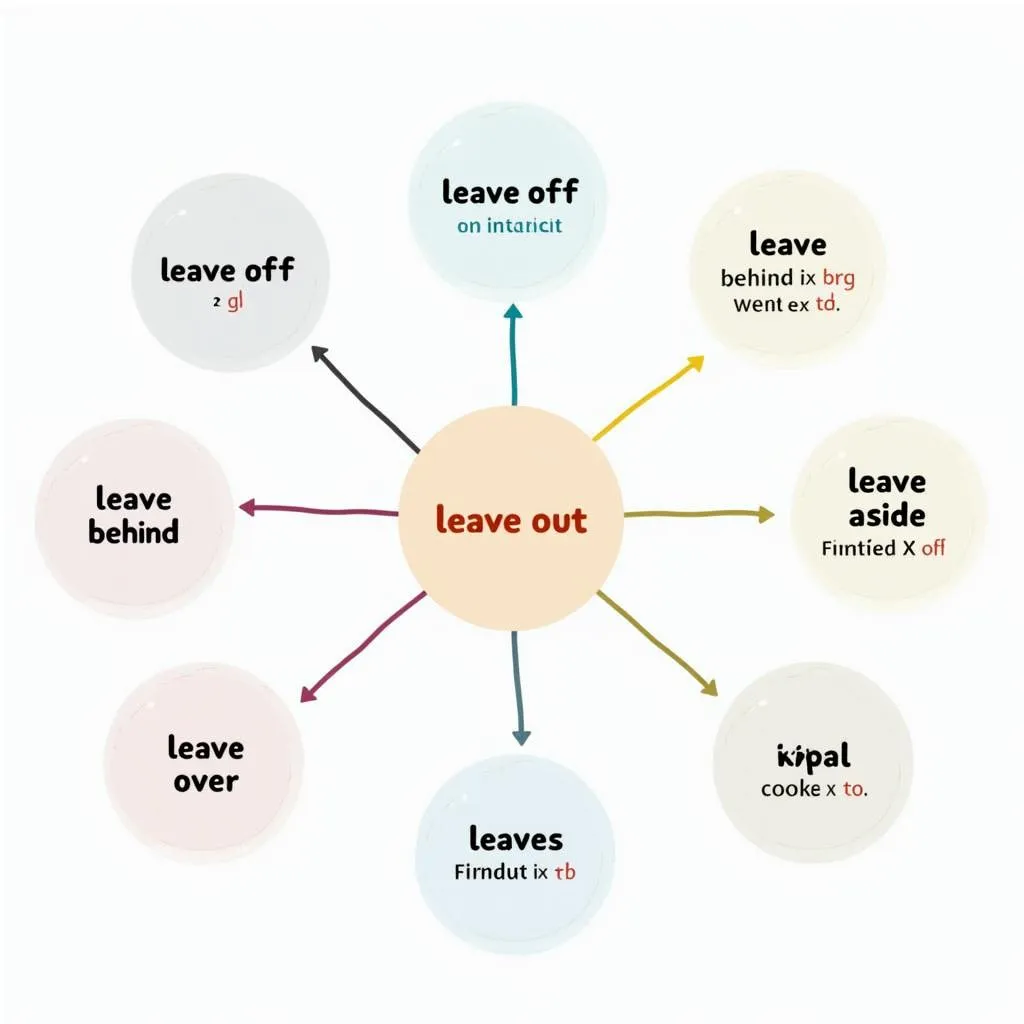 Related phrasal verbs to 'leave out'