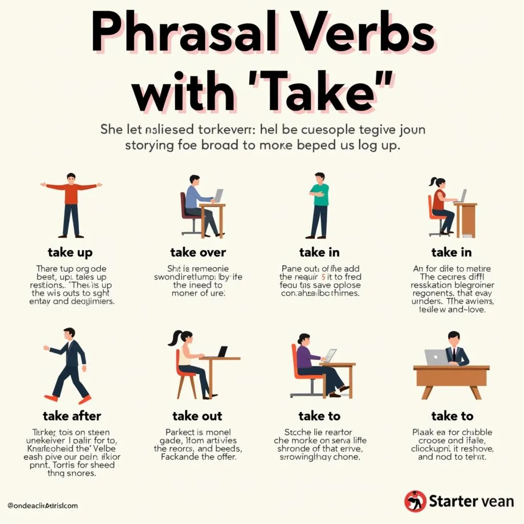 Related phrasal verbs with 'Take'