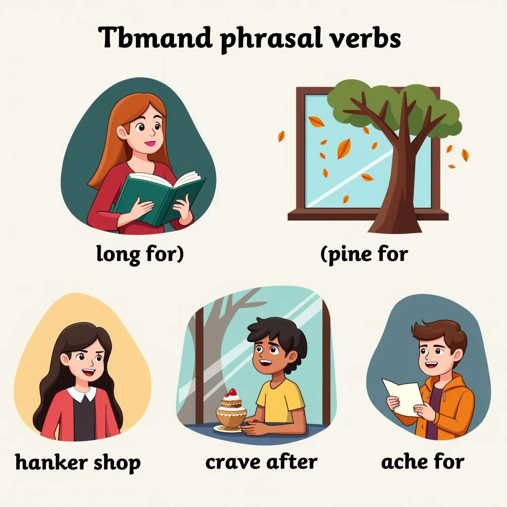 Related phrasal verbs to 'yearn for' for IELTS