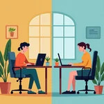 Comparison of remote work and office productivity