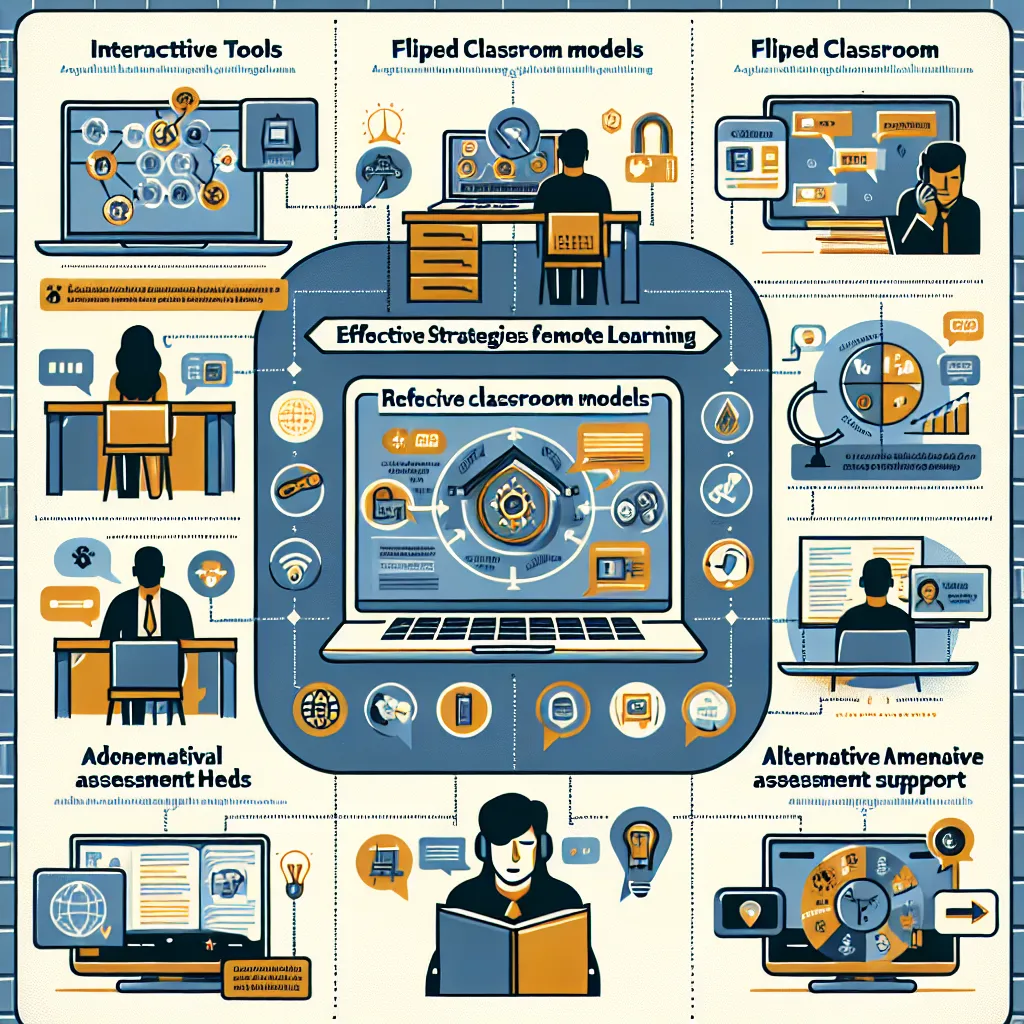 Effective remote learning strategies infographic