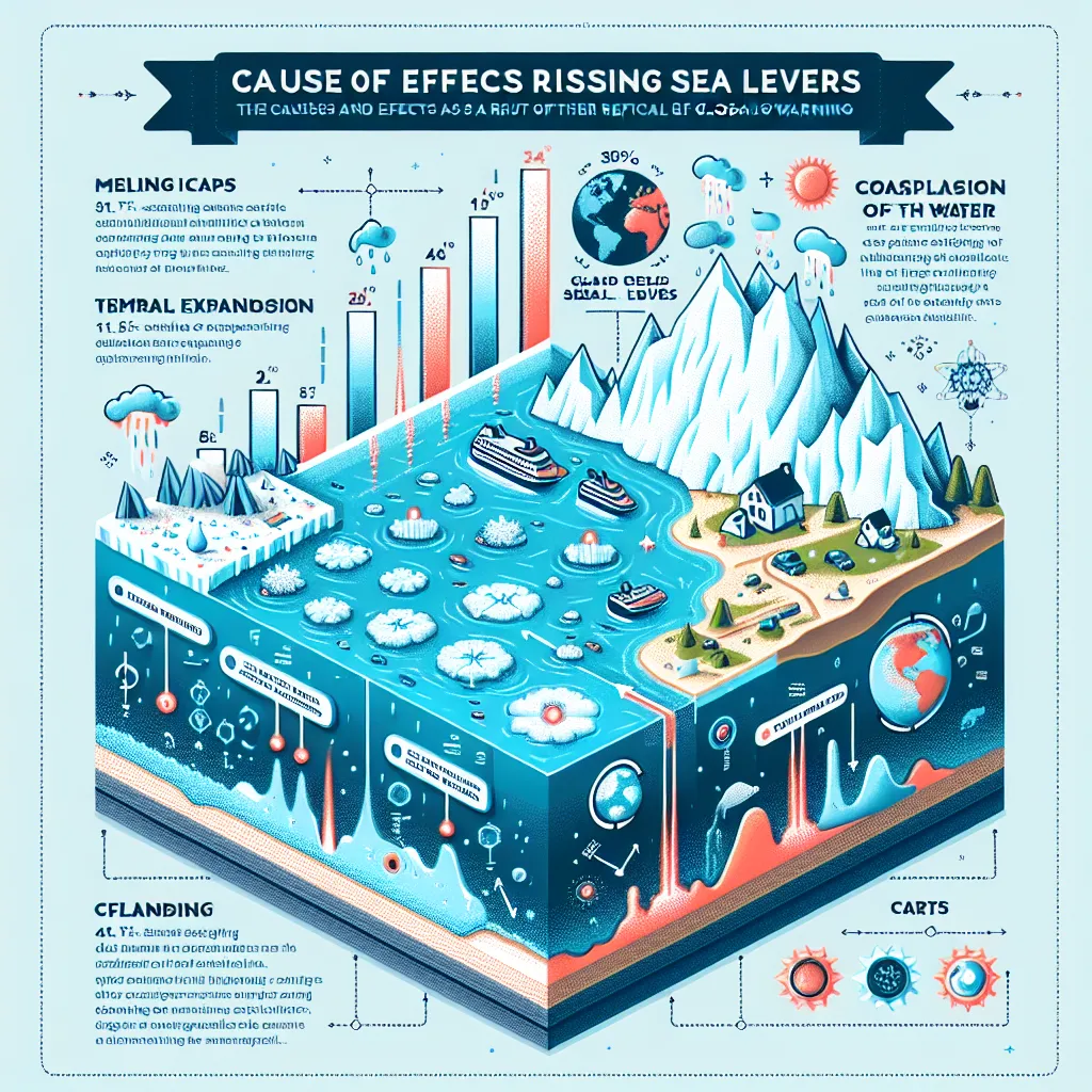 Rising sea levels due to global warming