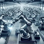 Robots replacing factory workers