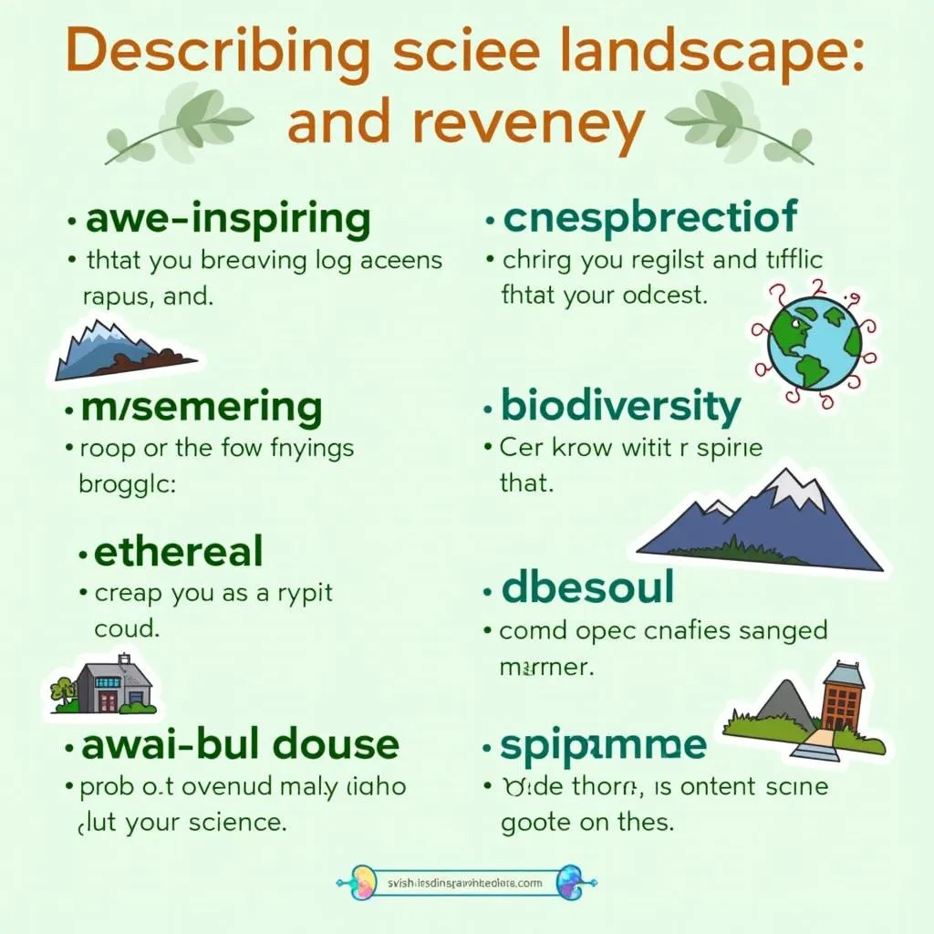 Scenic landscape vocabulary for IELTS Speaking