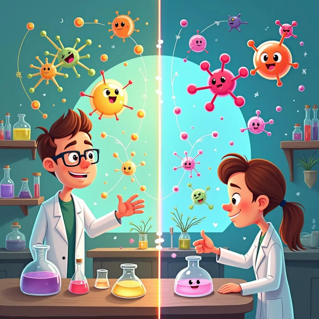 Science storytelling techniques illustration