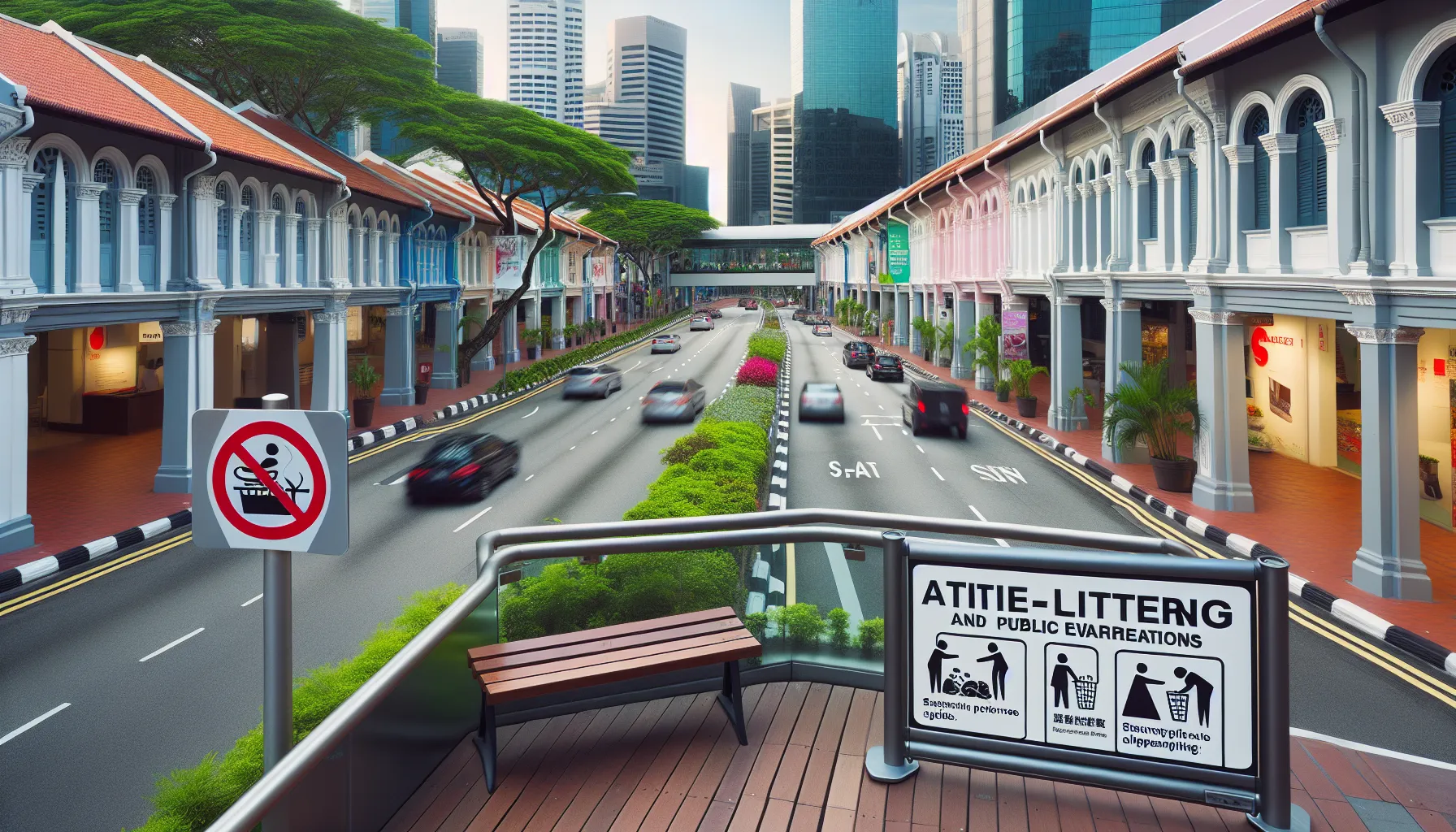 Image of a successful anti-littering campaign in Singapore