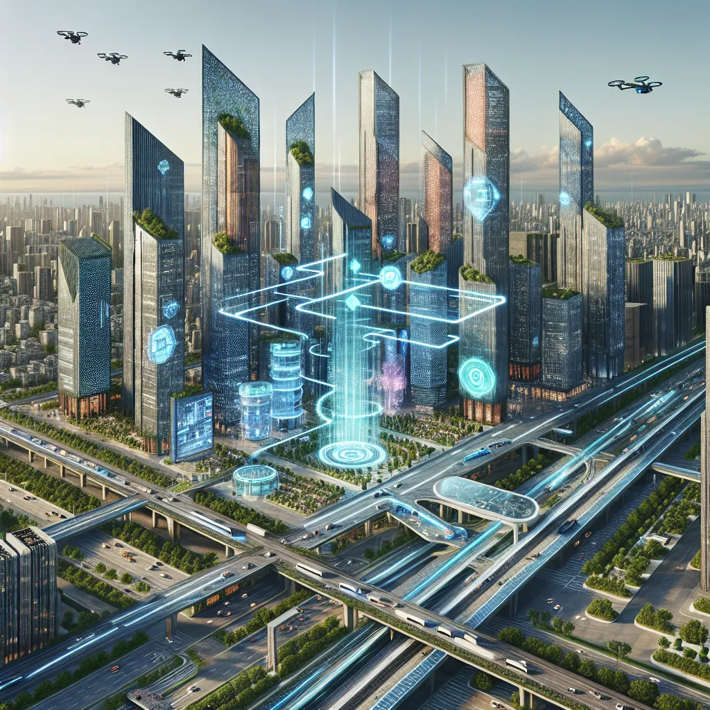 Smart city planning concept