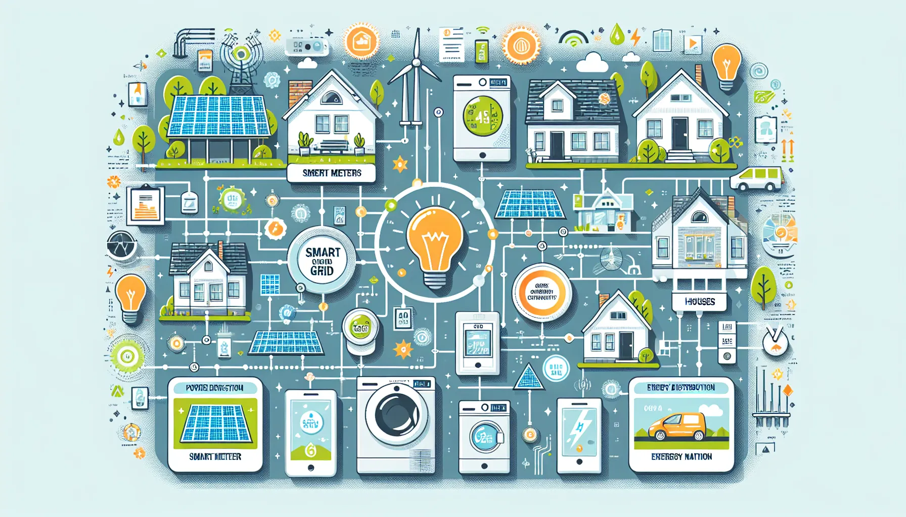 Smart Grid Technology Illustration