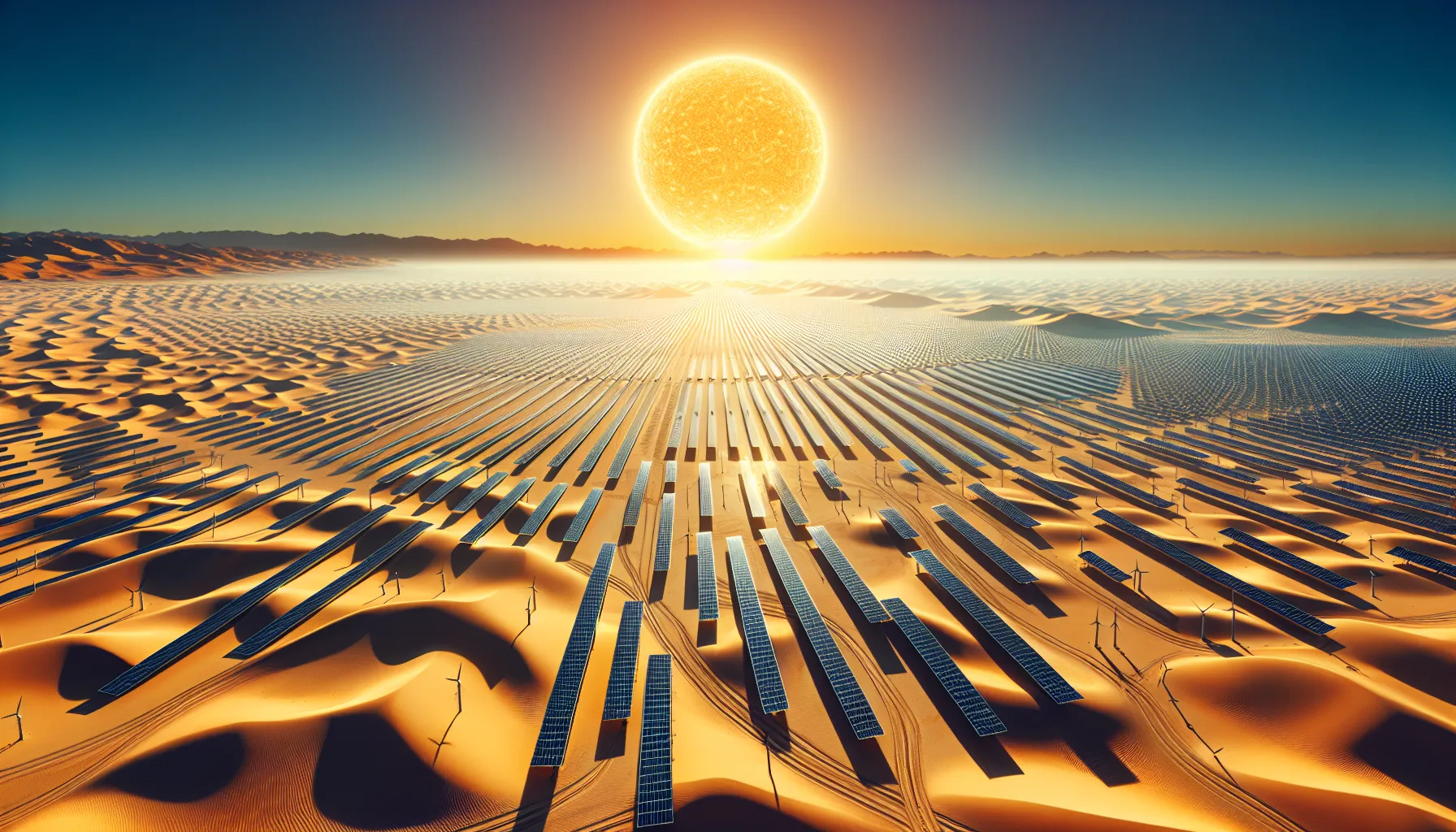 solar farm in the desert