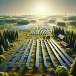 Solar farm landscape