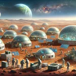 Space Colonization Illustration