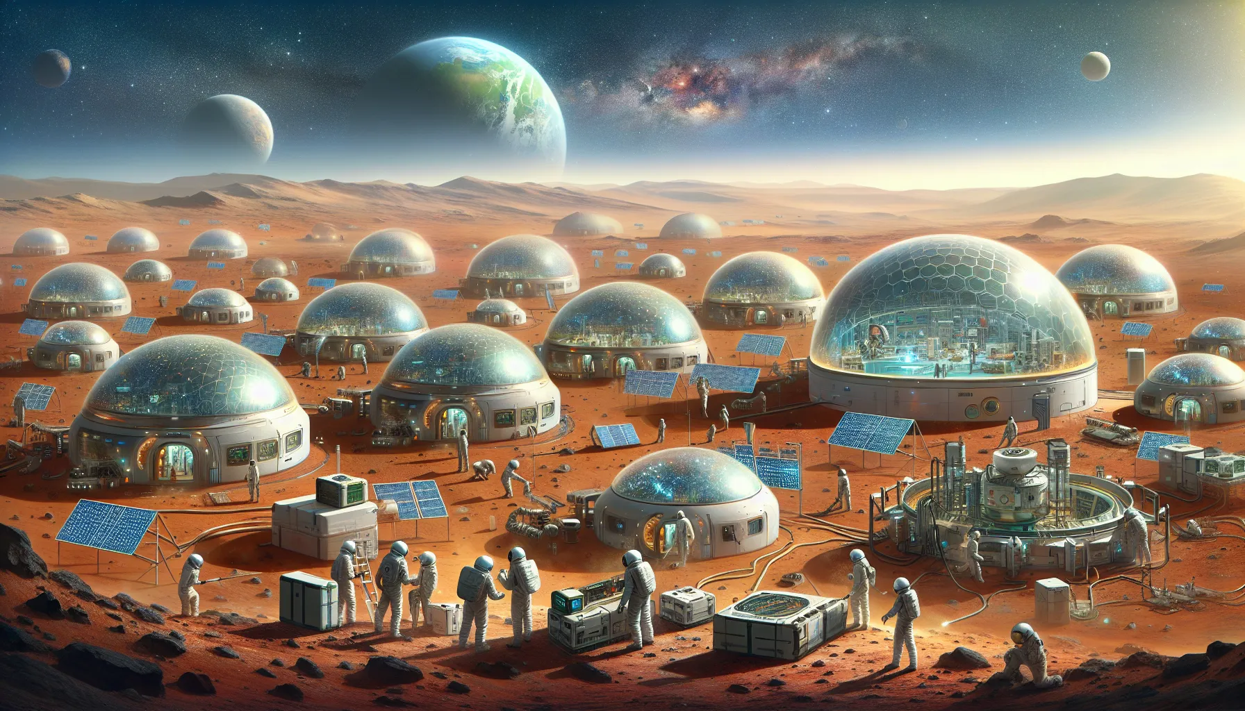 Space Colonization Illustration