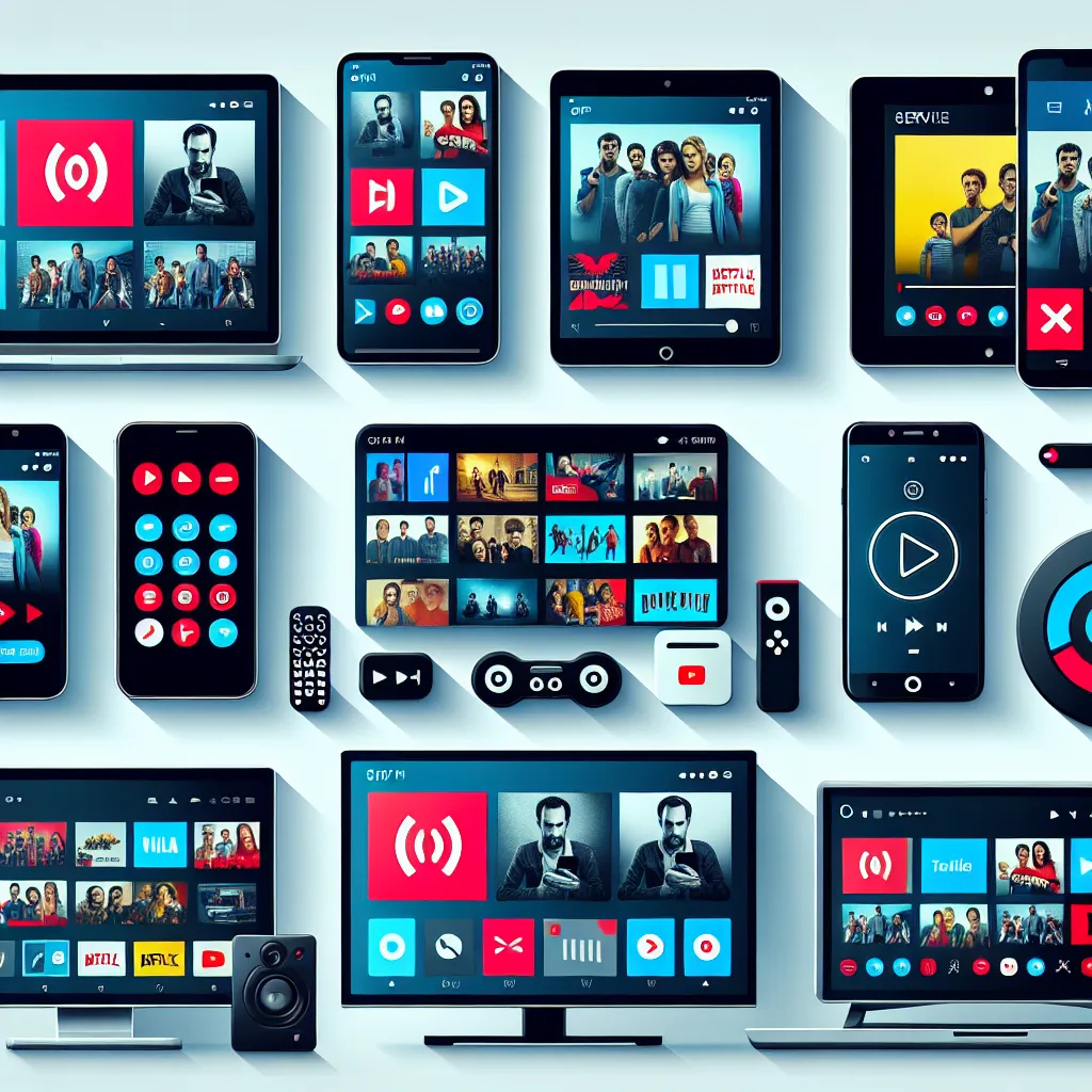 Online streaming services on various devices