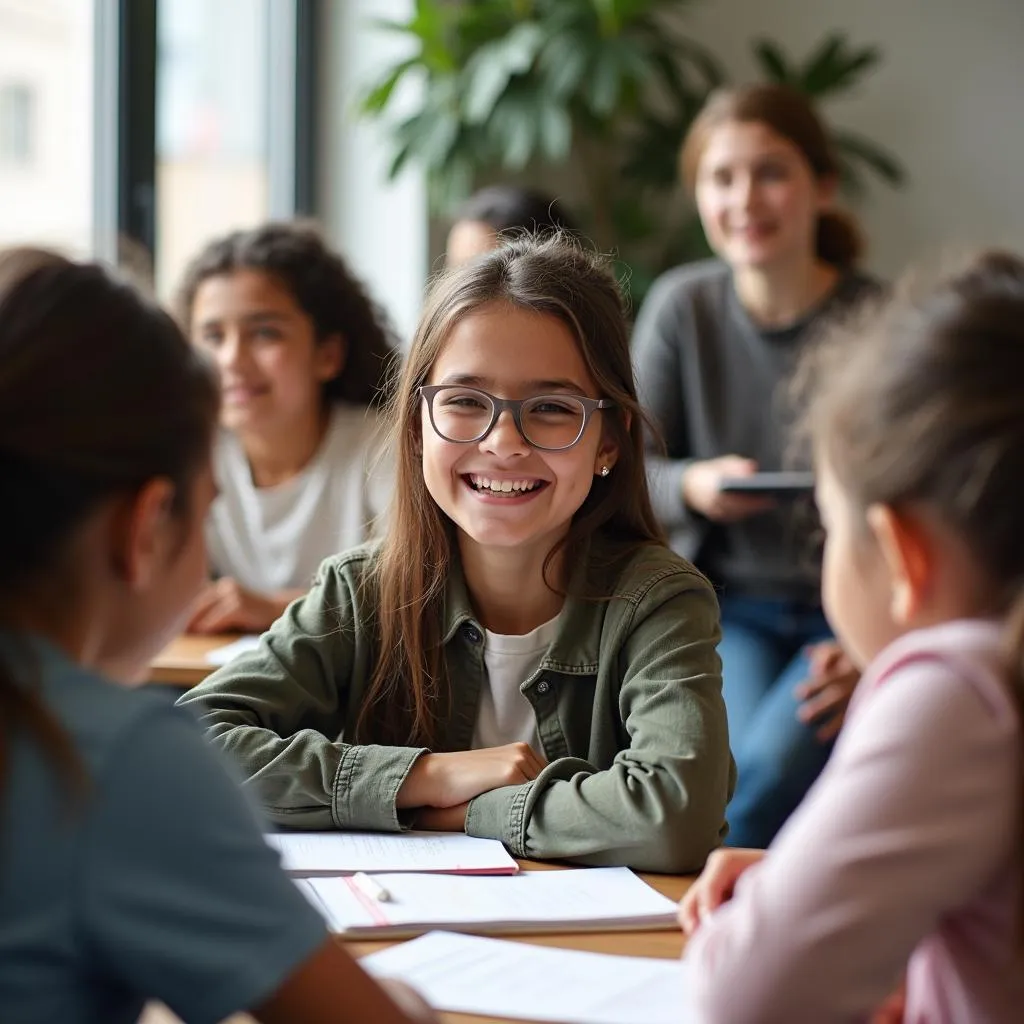 Student leading their own learning journey in a student-led conference