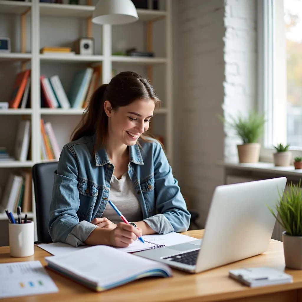 Student Maintaining Healthy Study Habits