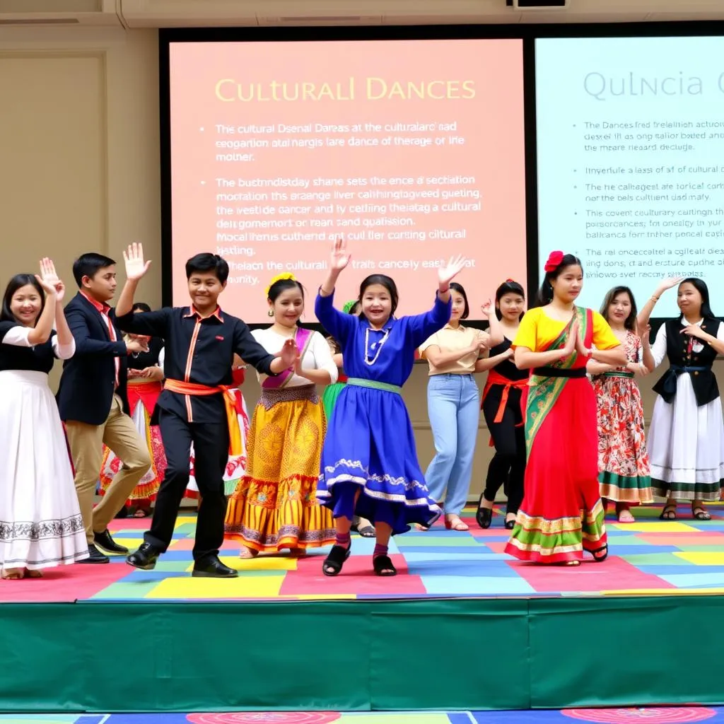 Students showcasing diverse cultural dances