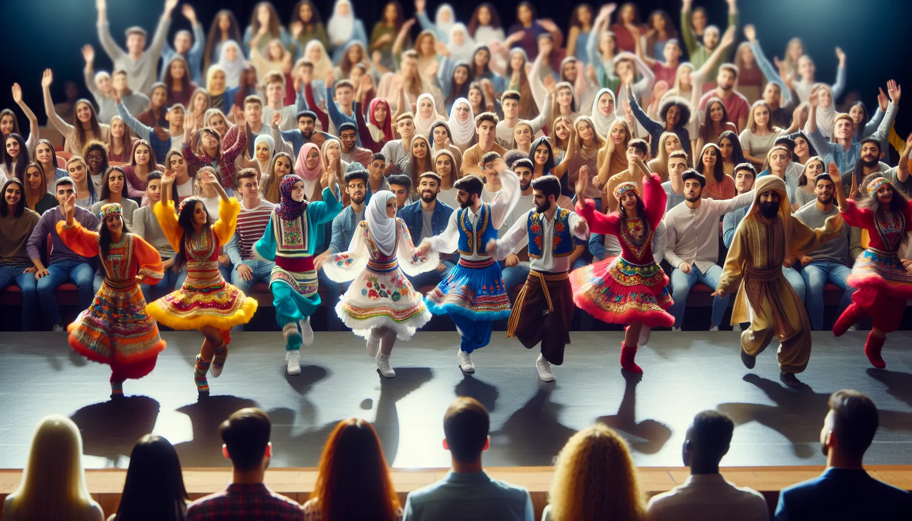 Students Performing Traditional Dance