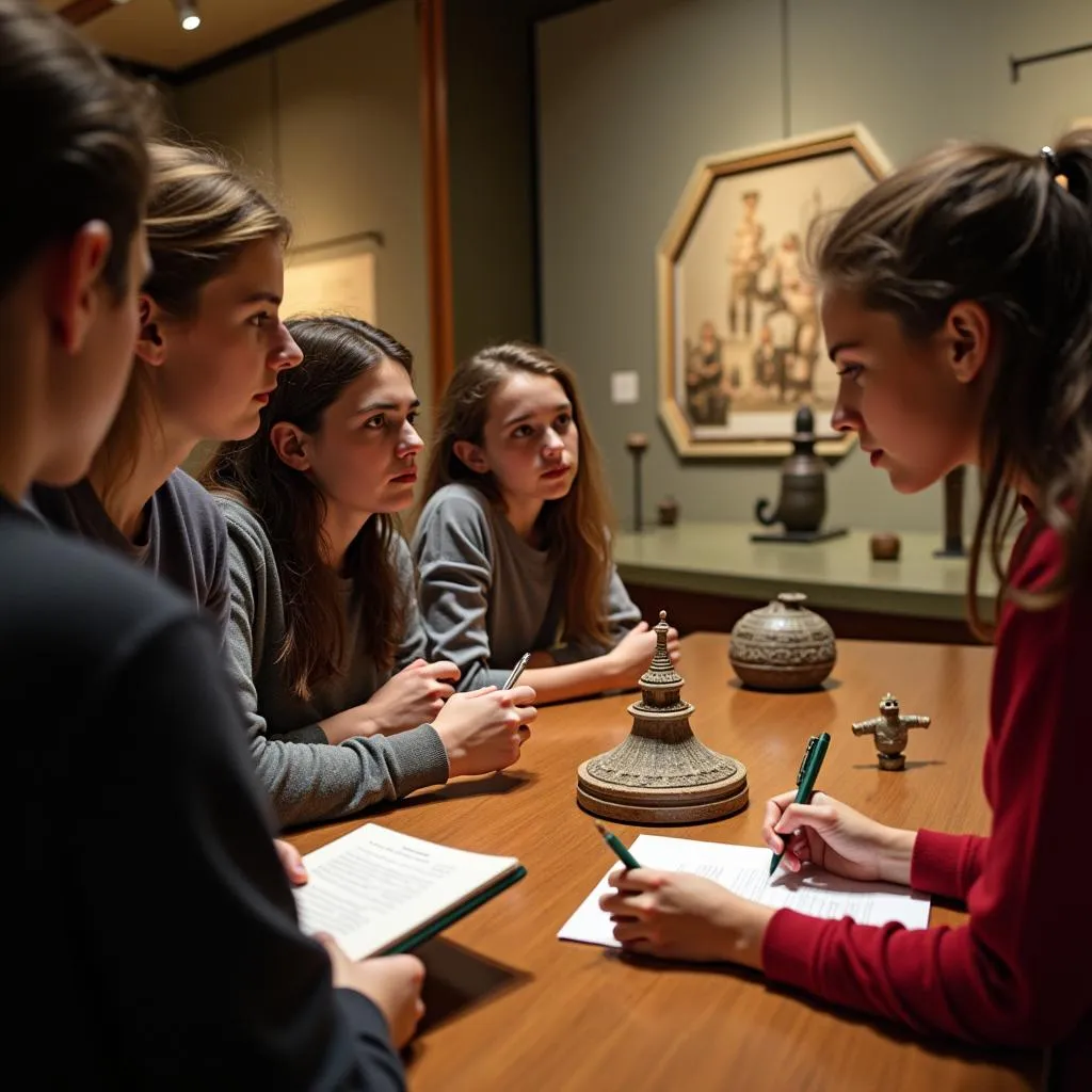 Students visiting a museum