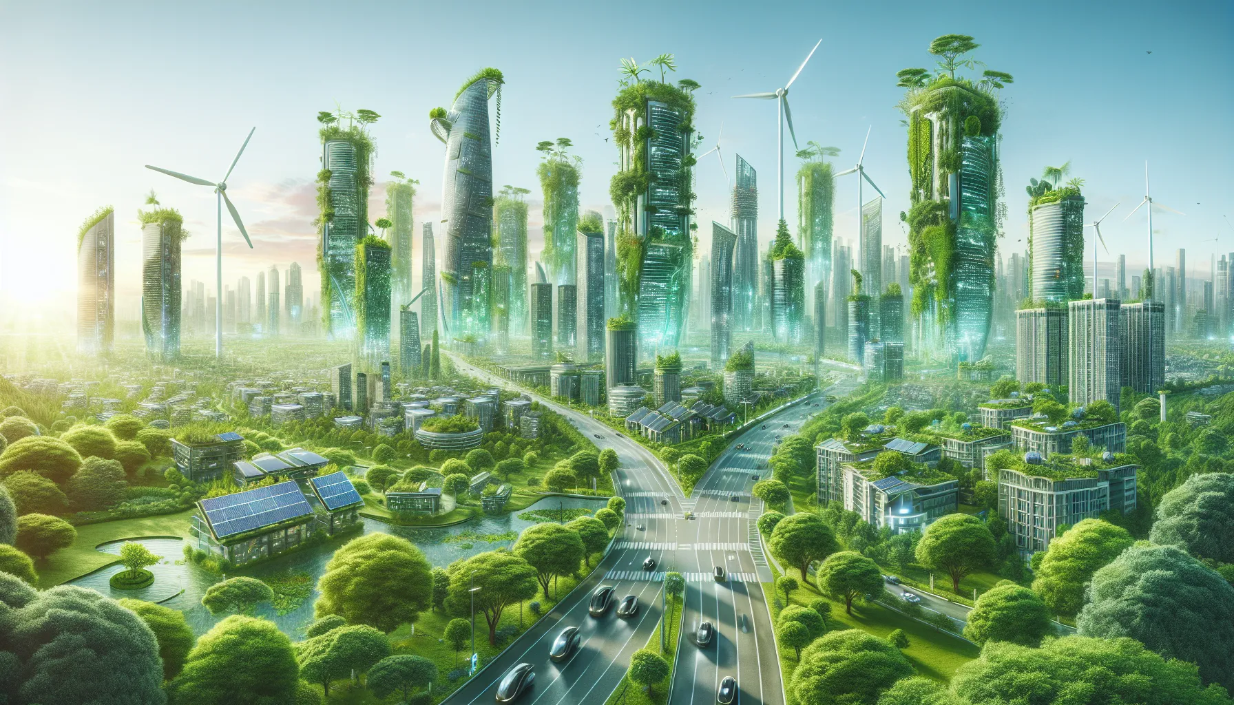 A sustainable city powered by renewable energy