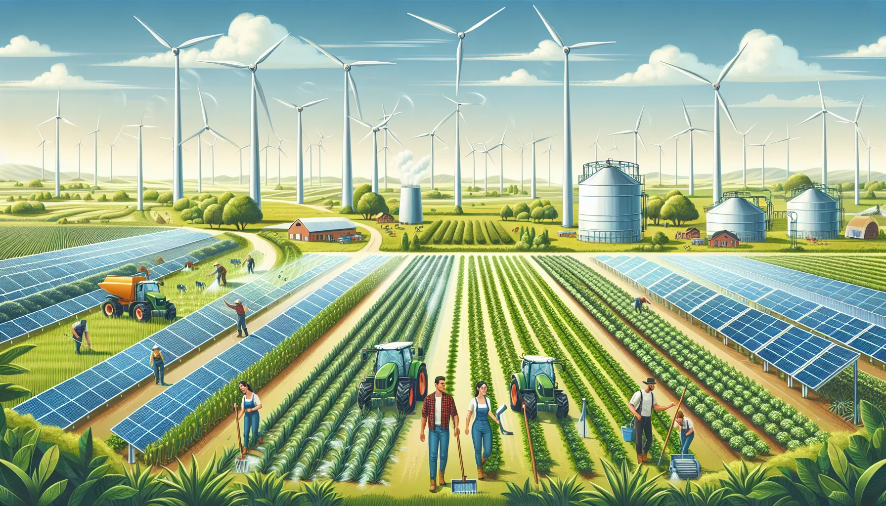 Sustainable farming practices using green energy