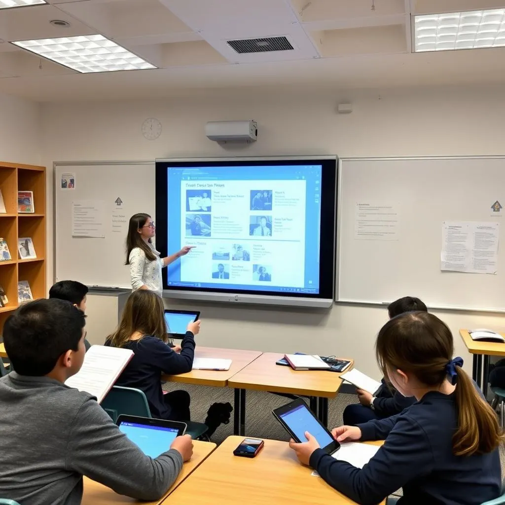 Technology-Enhanced Education in a Modern Classroom