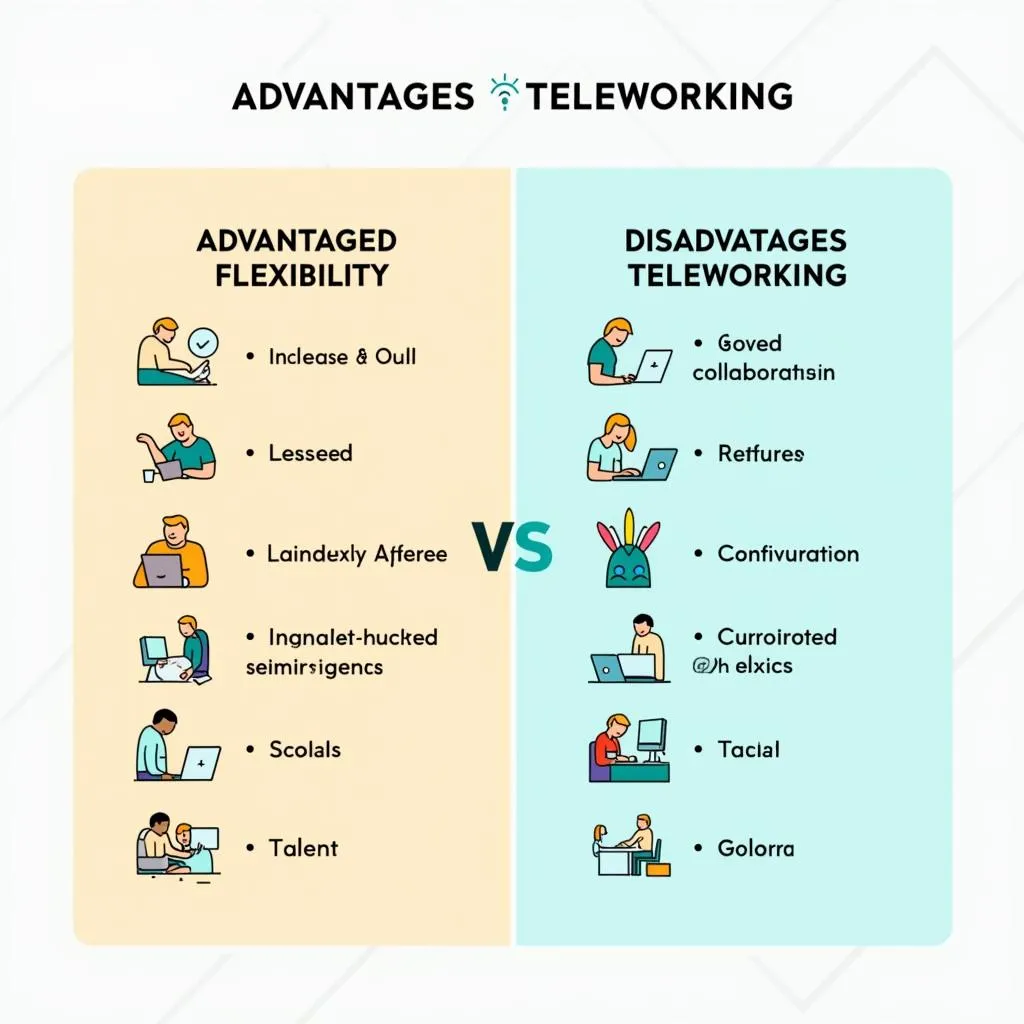 Advantages and disadvantages of teleworking comparison