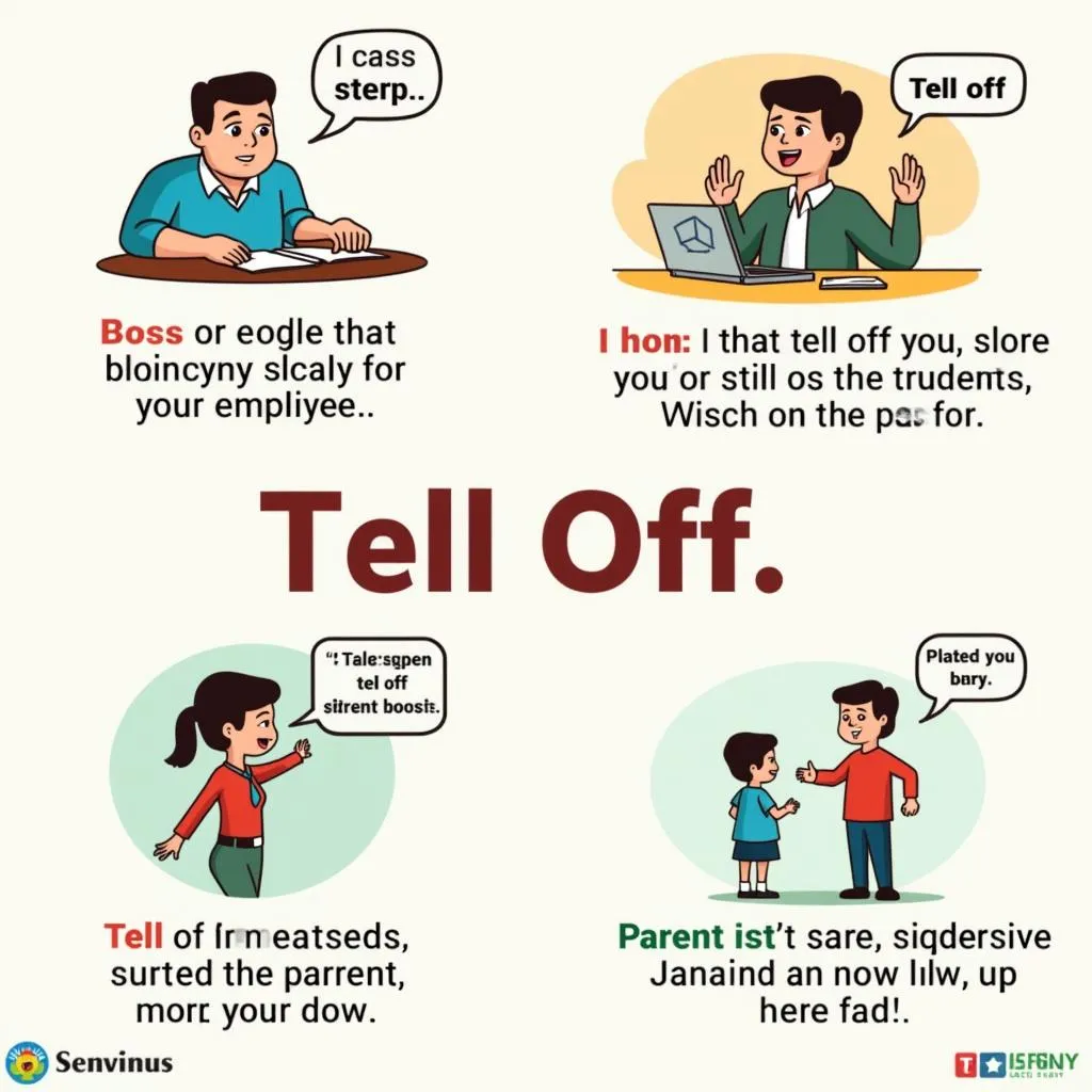 Usage of 'Tell off' in various contexts