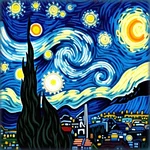 The Starry Night by Vincent van Gogh