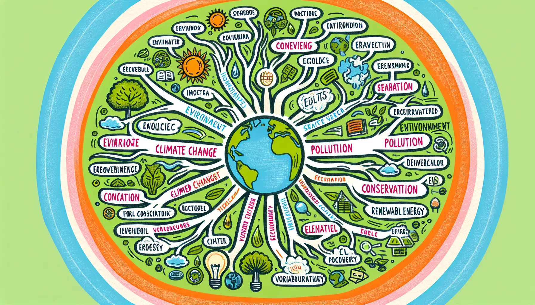 Thematic vocabulary mind map for IELTS