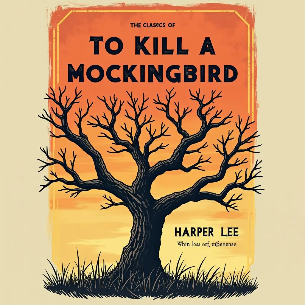 To Kill a Mockingbird book cover illustration