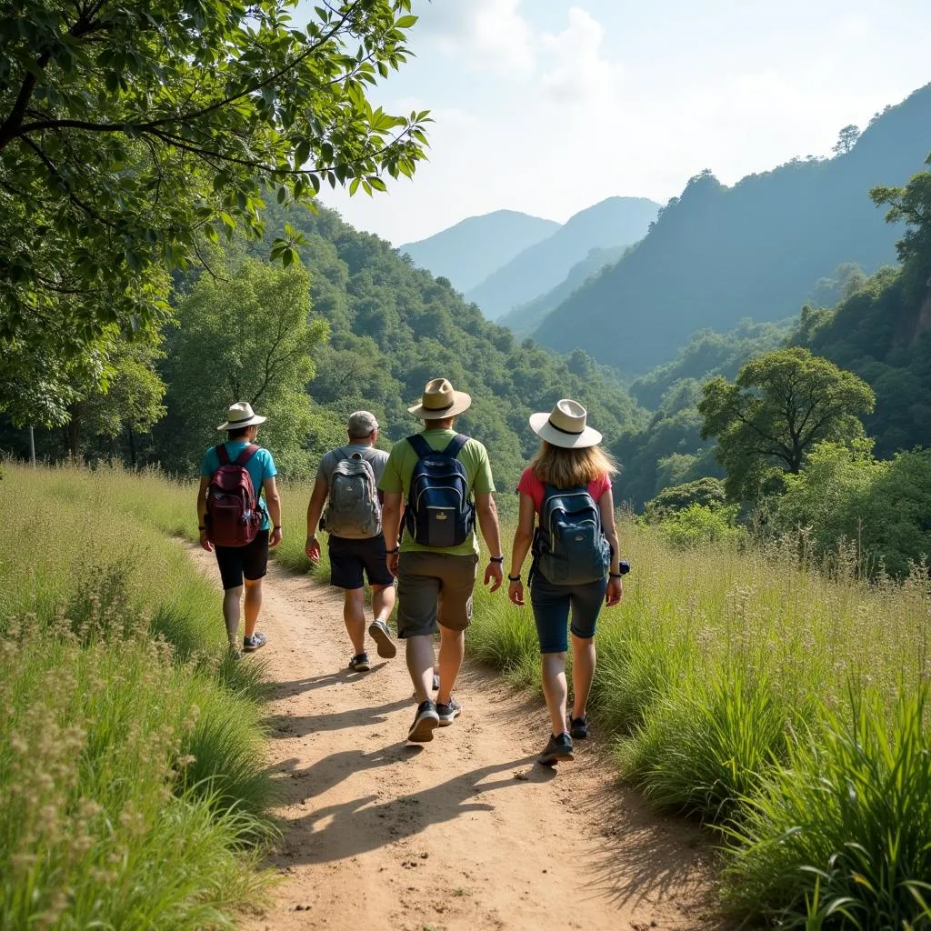 Tourists on Guided Tour in Cat Tien National Park