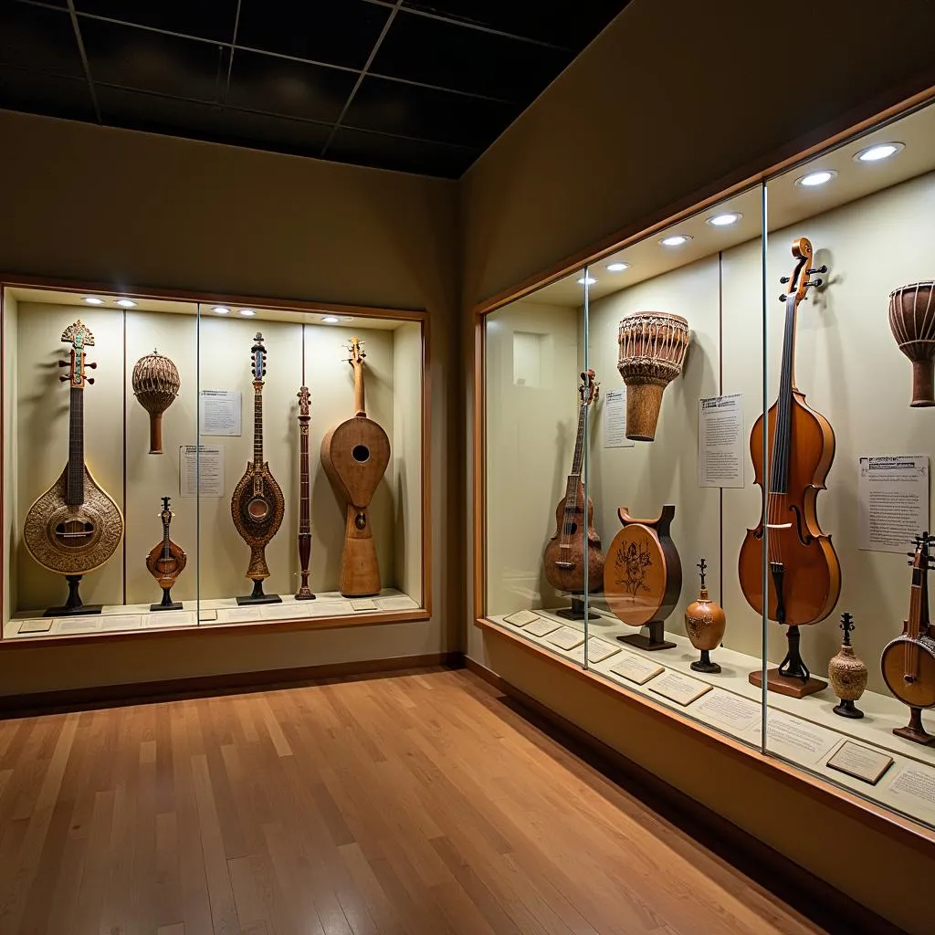 Display of traditional musical instruments