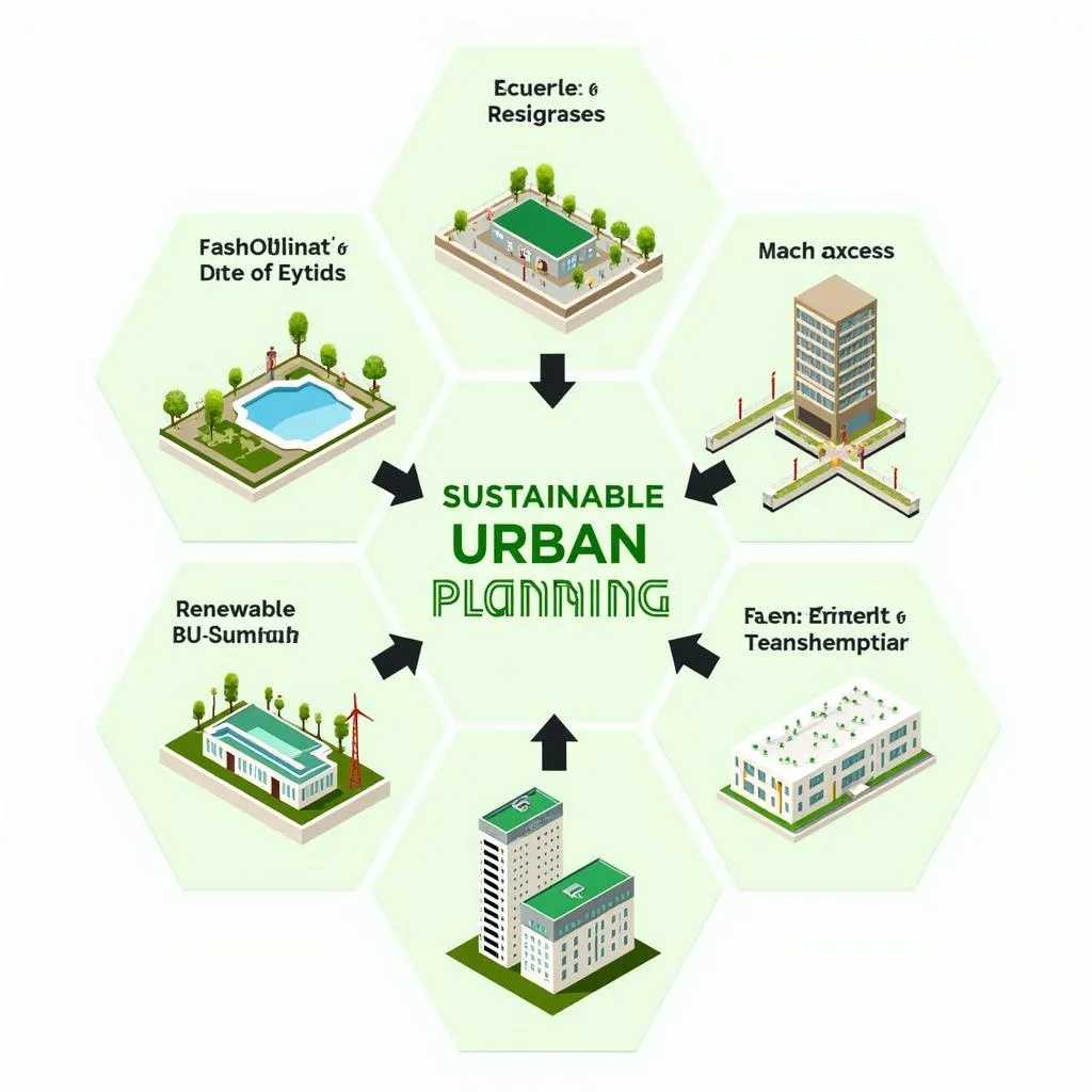 Urban planning and sustainable development diagram