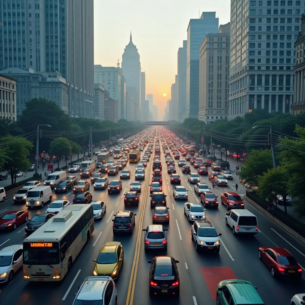 Urban traffic congestion and air pollution